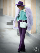 Фиолетовая шляпка для роковой соблазнительницы