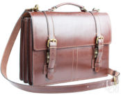 Деловой кожаный портфель "Увертюра" (коричневый)