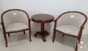 Чайная группа А-10. Чайный столик и деревянные кресла с подлокотниками