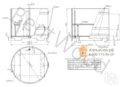 Купель для бани и сауны дубовая круглая D = 1,5 м (мореный дуб) BW0132 фото 3