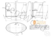 Купель для бани и сауны из дуба овальная 0,8х1,42 м (мореный дуб) BW0050 фото 3