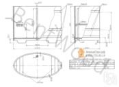 Купель для бани и сауны из лиственницы овальная 0,8х1,42 м (мореная) BW0096 фото 3