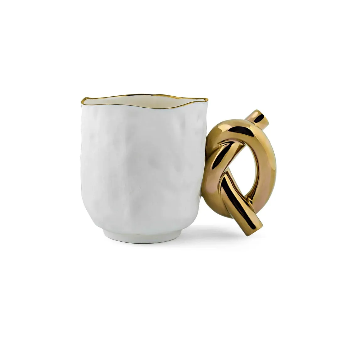 Кружка большая с узлом, золотой декор, RES Objects