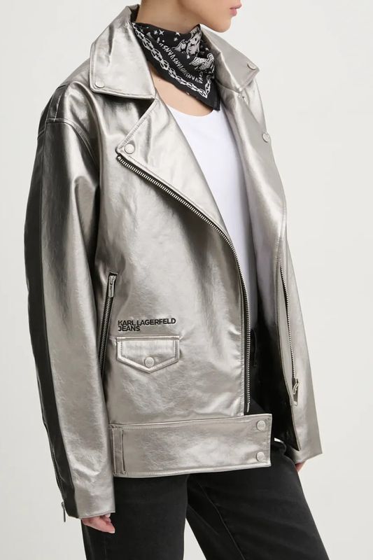 Куртка-косуха из искусственной кожи с асимметричной молнией Karl Lagerfeld