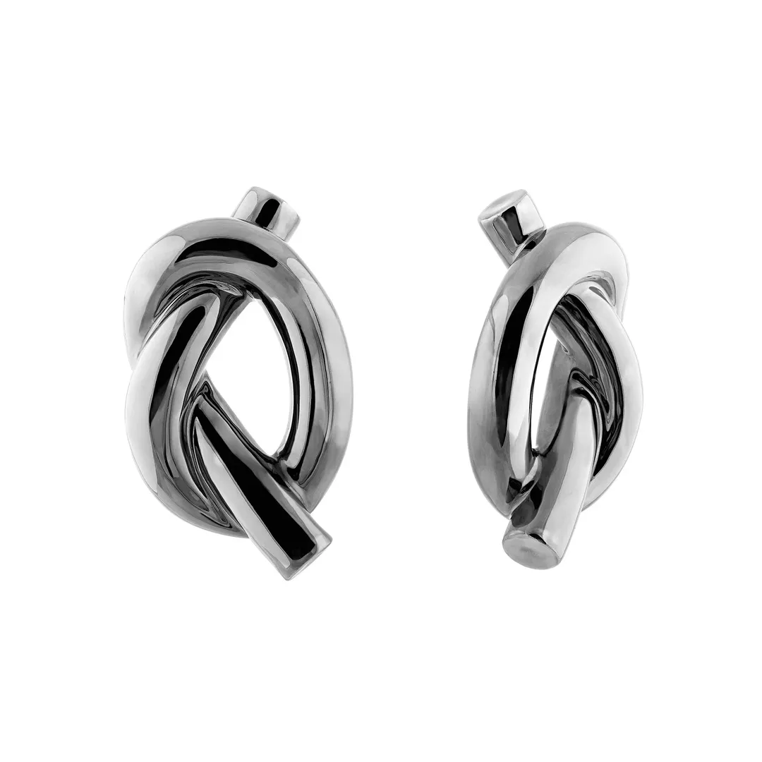 Серьги "Узлы", платиновые, RES Objects