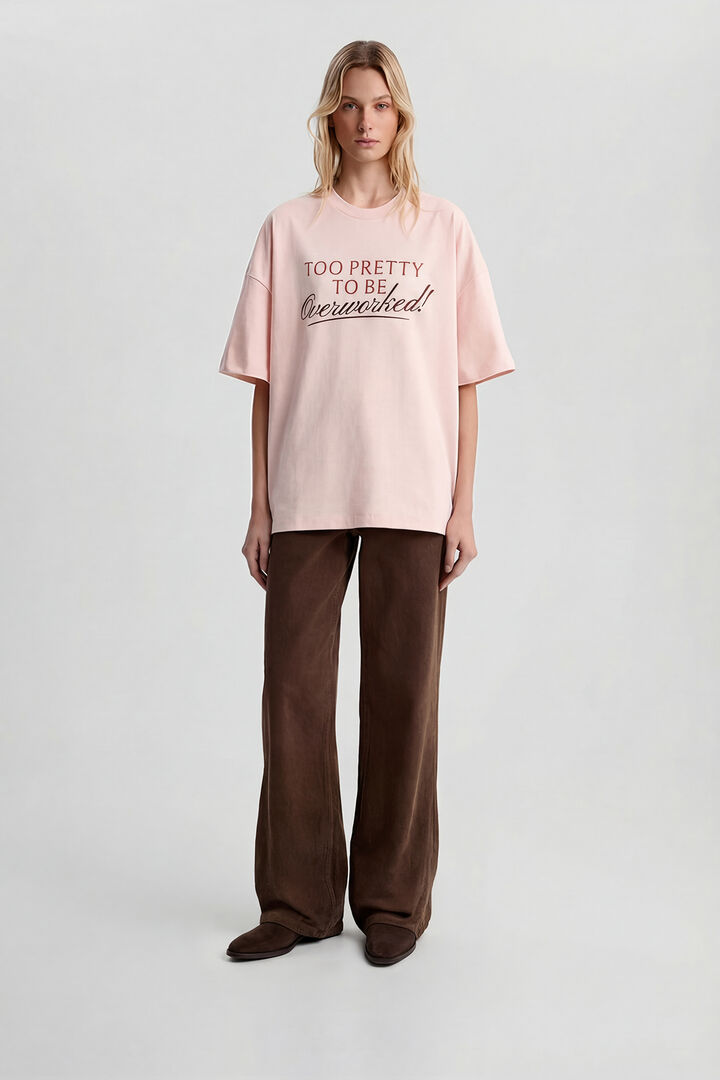 Футболка Oversize из хлопка с принтом L 2MOOD
