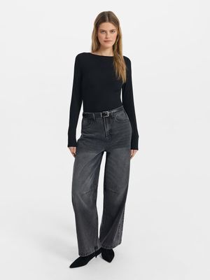 Джинсы Baggy fit с высокой посадкой LOVE REPUBLIC