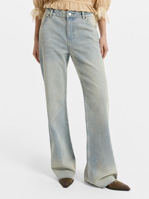 Джинсы Flare fit со средней посадкой LOVE REPUBLIC