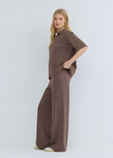 Брюки свободного кроя, Коричневый Ostin OWNL01028BO02-T8 фото 4