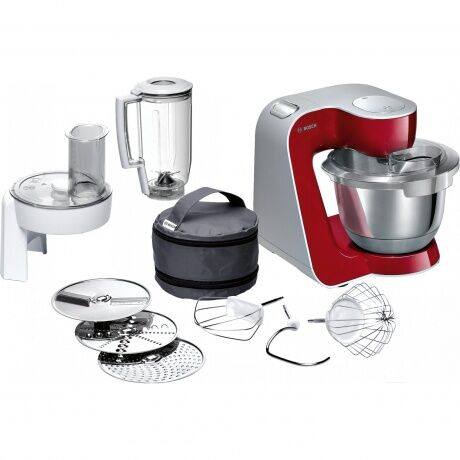 Кухонный комбайн Bosch MUM58720 красный/серебристый