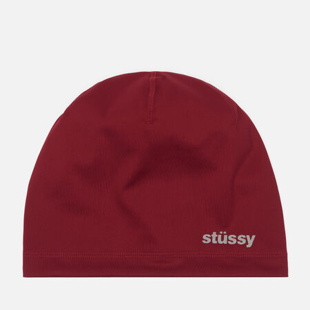 Шапка Stussy Reversible Tech Skullcap, цвет бордовый
